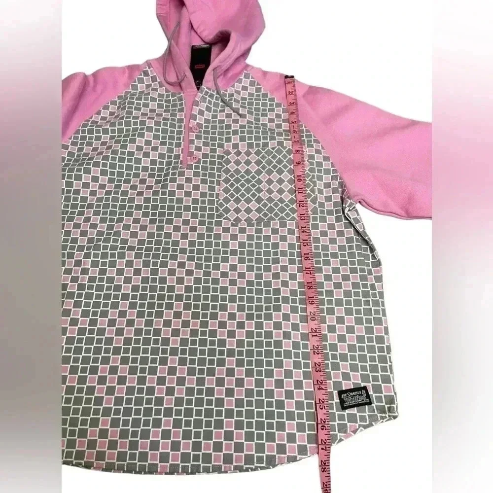 Levi's Skateboarding Hoodie Pink Gray Heavyweight Sweater Mens Size M New